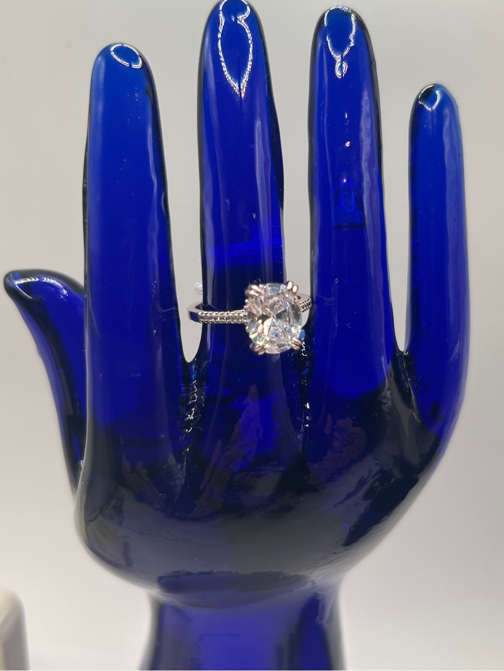 Solitaire 4 Carat Cocktail CZ Diamond Ring Sz 9 - Picture 15 of 16